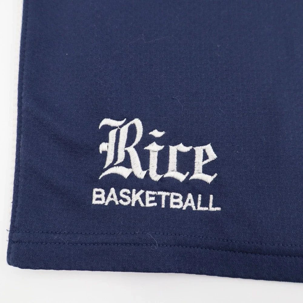 Nike Basketball Shorts Mens XXL Navy Rice University‎ Owls Fit Dry Zip Pocket